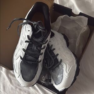 Asics Gel-Kayano White and Black Sneakers